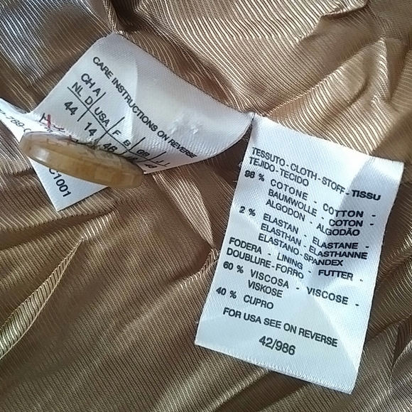 MAXMARA - soft tan boxy curdoroy classic jacket - Picture 4 of 4